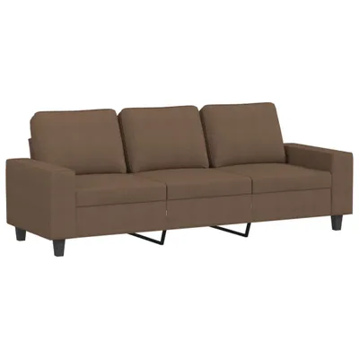 Zdjęcie produktu dla vidaXL 3-osobowa sofa brązowa 180 cm tkanina