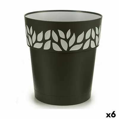 Obrázek produktu pro Samozavlažovací květináč Stefanplast Cloe antracitový plast 29 x 29 x 29 cm (6 kusů)