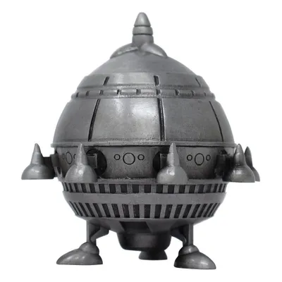 A 3D model of a spaceship.