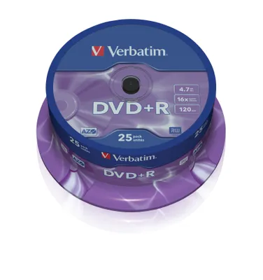 Productafbeelding van Verbatim VER43500 DVD+R - 4,7 GB/120 minuten, 16x, verpakking met 25 stuks