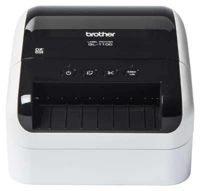 Zdjęcie produktu dla Brother QL-1100C, bezpośrednio termiczny, 300 x 300 DPI, 110 mm/s, Przewodowa, Czarny, Biały