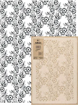 Produktbild von Wandschablone Groß Muster, Malschablone 59x95 cm Klassische Blumen Ornament Wiederverwendbare Kunststoff, Geometrische Tapete Wandgestaltung