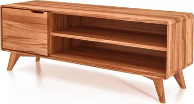 Produktbild von TV-Board Gerg aus Kernbuche massiv 134x40x48 mit 1 Tür und 2 offenen Fächern