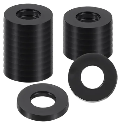 Produktbild von 18 Gummiringe, 16 mm Außendurchmesser, 8 mm Innendurchmesser, 2,2 mm Dicke, schwarz