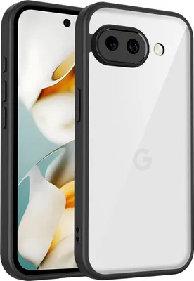Produktbild von Hülle für Google Pixel 9A Transparente Rückseite TPU Bumper Stoßfest Handyhülle Schwarz