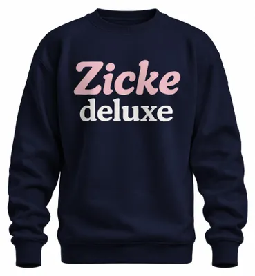 Produktbild von Zicke deluxe frech Spruch Frauen Damen Geschenk rosa Pastell Sweatshirt Pullover, Navy, L