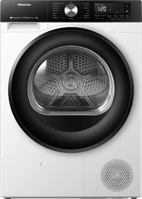 Obrázek produktu pro Hisense DH3S902BW3, Stojací, Přední plnění, Tepelné čerpadlo, Bílá, Otočné, Dotyk, Levý