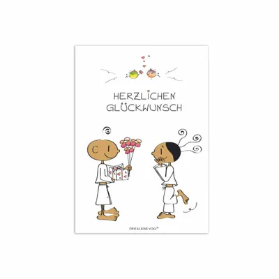 Immagine prodotto di Goebel Der Kleine Yogi Postkarte Herzlichen Glückwunsch, 10er Pack Postkarten, Post Karte, Papier / Pappe, 10.5 cm x 15 cm, 54100191