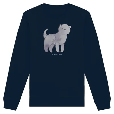 Produktbild von Mr. & Mrs. Panda Bio Baumwoll Pullover Affenpincher Moment Größe L - French Navy - Geschenk, Pulli, Sweatshirt, Sweater