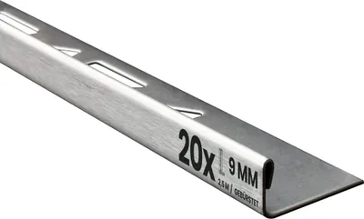Produktbild von 20x L-Profil Edelstahlschiene Fliesenschiene Fliesenprofil L250cm 9mm gebürstet