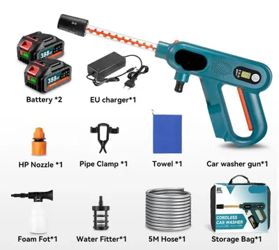 Immagine prodotto di Idropulitrice - Pulitore per terrazze - A batteria - Elettrica - Idropulitrice elettrica - 220 bar - 5 in 1