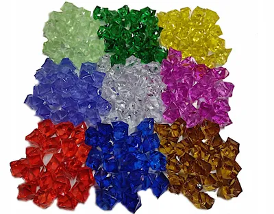 Produktbild von Dekorative Acryl Kristalle Diamanten Farben 100g