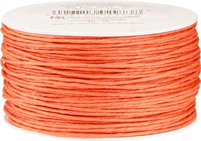 Produktbild von Papierkordel Orange mit Draht Ø2mm 100m - Bastelkordel für Dekoration, Floristik, Herbst