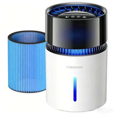 Produktbild von 5L Luftbefeuchter ohne Nebel, Verdunstungs Luftbefeuchter mit Ionisator, USB betrieben, leise Schlafmodus, Touch Display, Nachtlicht & Timer 1–8h
