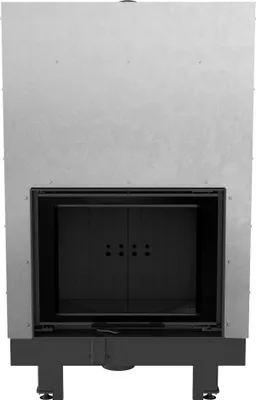 Produktbild von Kamineinsatz aus Stahl KRATKI MBZ 13 kW Ø 200 mit Schiebetür schwarz Verkleidung
