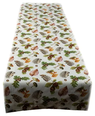Produktbild von Tischdecke Tischläufer Druck Herbst Pilze Igel 40 x 140 cm