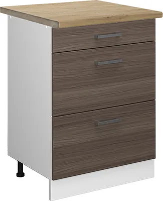 Obrázek produktu pro Spodní skříňka kuchyňské linky Vicco R-Line Ušlechtilá šedá 60 cm se zásuvkami, PD Dub, Model 46921
