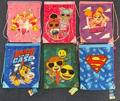 Obrázok produktu pre Taška na telocvik 32 x 40 cm, 6 ks v rôznych farbách