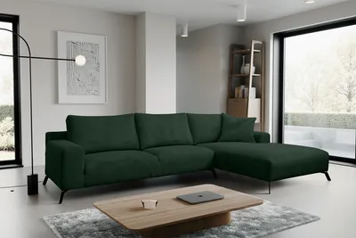 Produktbild von VENASI ASPEN CORD Rechts Ecksofa ohne Schlaffunktion Sofa L Form Eckcouch Couchgarnitur Couch GRÜN