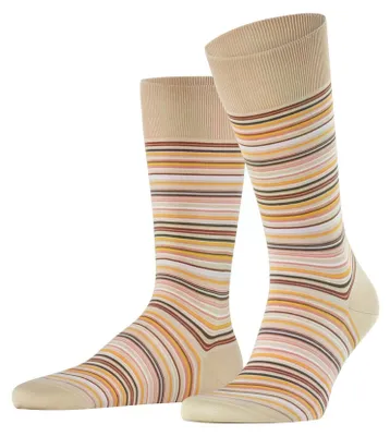 Produktbild von FALKE Herren Socken Microblock M So Baumwolle gemustert 1 Paar, Beige Sand 4321,
