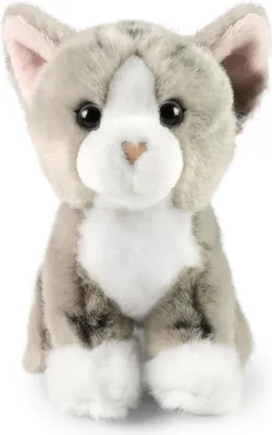 Produktbild von Kuscheltier Katze grau sitzend 18 cm Plüschkatze