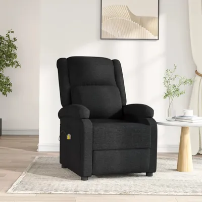 Productafbeelding van Living Store Massagestoel, elektrisch, zwart, met stoffen bekleding