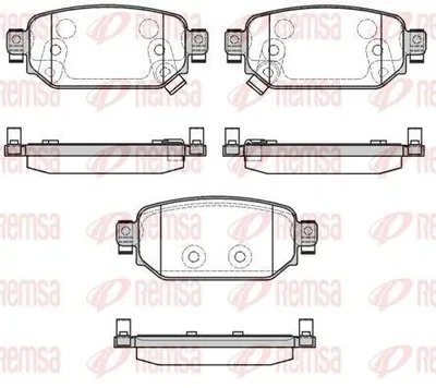 Produktbild von REMSA Bremsbeläge Satz Hinten Bremsklötze für MAZDA 3 Schrägheck (BM, BN) 1731.02