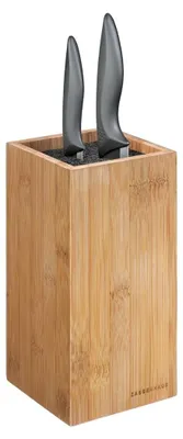 Produktbild von Messerblock Messerhalter Messeraufbewahrung - Bambus - Mit Bürsteneinsatz - 12 x 23 cm - 8 bis 10 Messer
