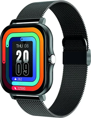 Produktbild von Avizar, Balnéo Smartwatch 1,69" AMOLED, BT 5.1, IP67, Stahlband, Schwarz
