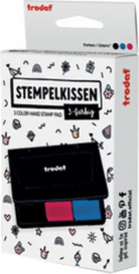 Produktbild von trodat Stempelkissen 9051 3-farbig schwarz/rot/blau