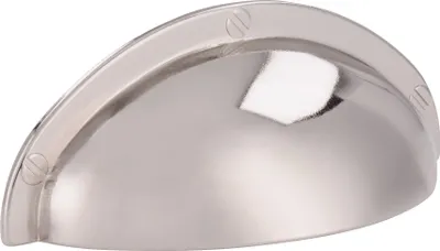 Produktbild von Muschelgriff für Schubladen Junit - Schubladengriff Vintage LA 64, Zinkdruckguss nickel glänzend