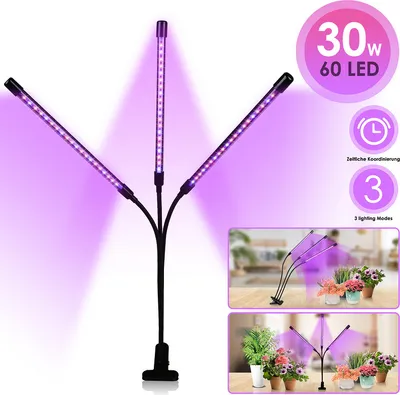Obrázok produktu pre Jayseuw 30W LED lampa na rastliny s plným spektrom stmievateľná lampa na pestovanie rastlín Svetlo na pestovanie izbových rastlín