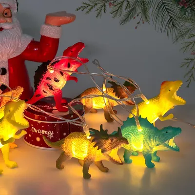 Image de 2 mètres 10 LED Chaîne lumineuse Dinosaure Décoration Lampe Party Fun Veilleuse Chambre d'enfant Décoration