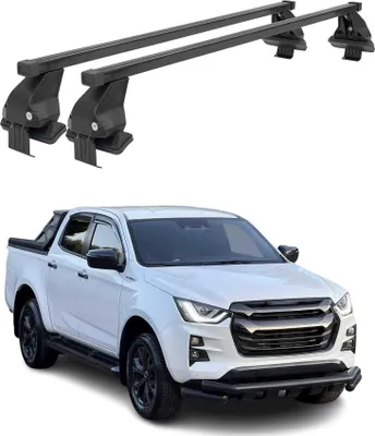 Obrázok produktu pre Základňa strešného nosiča Menabo pre Isuzu D-Max III 2019-2025 oceľová čierna 2ks