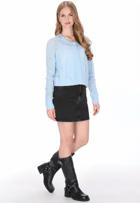 Image de Pull pour femmes SAPORTA - bleu clair, taille XL/XXL