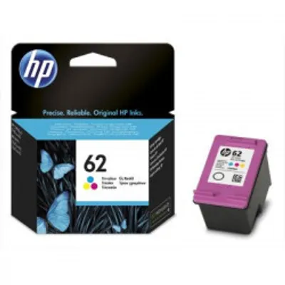 Obrázok produktu pre HP Trojfarebná originálna atramentová kazeta 62, Štandardný, Azúrová, Purpurová, Žltá, Atrament na báze farby, 4,5 ml, 1 kusov, 165 strany