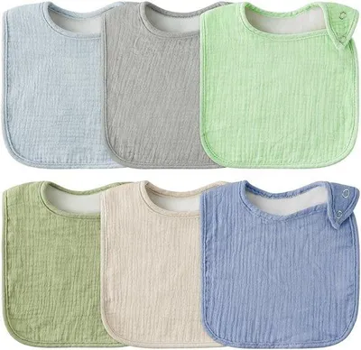 Immagine prodotto di Set di vestiti per neonati, confezione da 6 pezzi, copertine in cotone blu con bottone regolabile, pannolini assorbenti per neonati, pannolini per la dentizione, per neonati e bambini piccoli, regalo per le feste invernali e il Natale