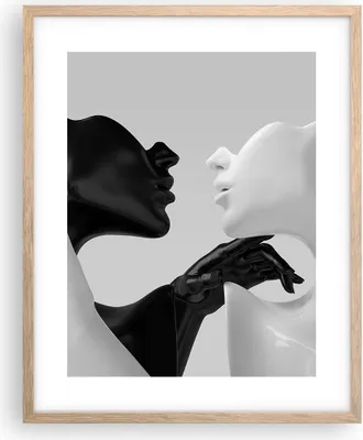 Produktbild von Gerahmtes Poster - Rahmen in heller Eiche - Schwarz Weiß Statue - 40x50 cm - Wand Bild - Wanddeko - Wandbilder - Kunstposter - Wandposter - Bilderrahmen - Bilder - Kunstdruck - P2NPA40x50-4736