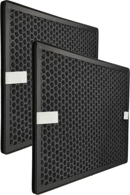 Produktbild von vhbw 2x Aktivkohlefilter Ersatz für Philips FY1413/30 für Luftreiniger - Luftfilter Schwarz