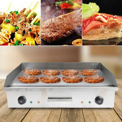 Produktbild von 4400W Komerční gril elektrický gril grilovací deska grilovací deska 50-300°C nerezové pouzdro