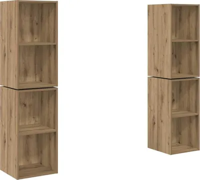 Obrázok produktu pre vidaXL Sada TV stolíkov 4 ks Artisan dub drevený materiál
