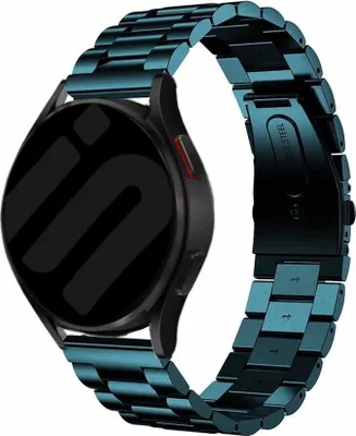 Produktbild von Strap-it Stahlarmband - Kompatibel mit Samsung Galaxy Watch 6 Armband 44mm Ersatzarmband Edelstahl - Faltschließe - Hochwertiges Material - für Samsung Galaxy Armband Grün