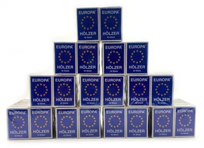 Produktbild von 100 Stück Schachteln Europa Streichhölzer Zündhölzer Zündholzschachtel