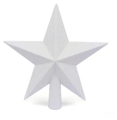 Immagine prodotto di Punta per albero di Natale, stella scintillante, 20,3 cm, bianca