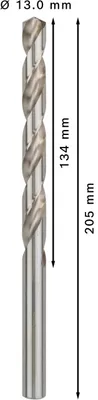 Zdjęcie produktu dla Wiertło do metalu, HSS-G, DIN 340, średnica mm: 13,0, sztuk w opakowaniu: 5