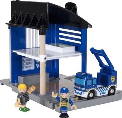 Produktbild von Brio World Polizeistation, Zubehör für Holzeisenbahn, mit Sound und Licht, Ravensburger, ab 3 Jahren