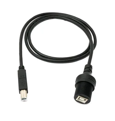 Immagine prodotto di SYSTEM-S Cavo USB 2.0 100 cm da spina a presa di tipo B impermeabile in nero