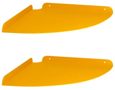 Image de vidaXL Étagère suspendue avec 2 tablettes, jaune moutarde, 30 x 30 x 2 cm