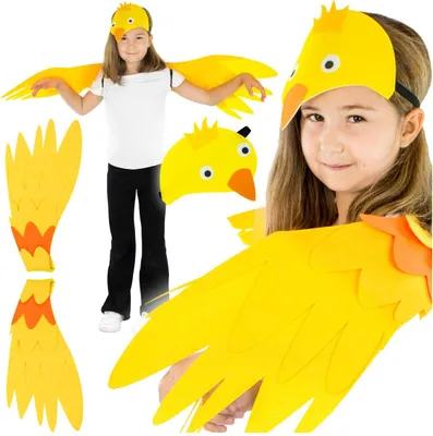 Produktbild von Vogelkostüm für Kinder, Flügel, Stirnband