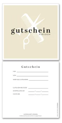 Produktbild von Frank Paperman | 60x Gutschein für Kunden | Friseur Gutschein | Gutscheine zum selber Ausfüllen | Gutschein Vordruck in Quadratform | Geschenkkarten